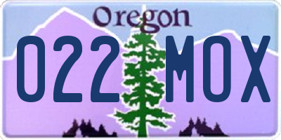 OR license plate 022MOX