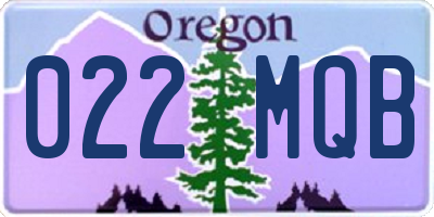 OR license plate 022MQB