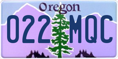 OR license plate 022MQC