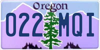OR license plate 022MQI