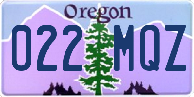 OR license plate 022MQZ