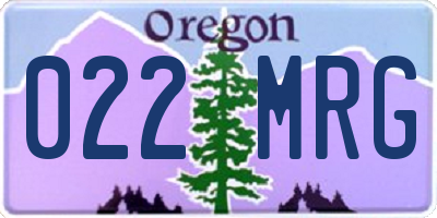 OR license plate 022MRG