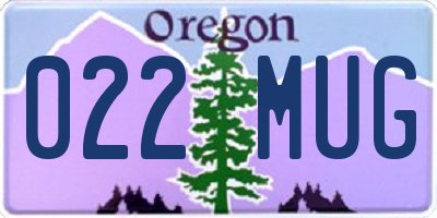 OR license plate 022MUG