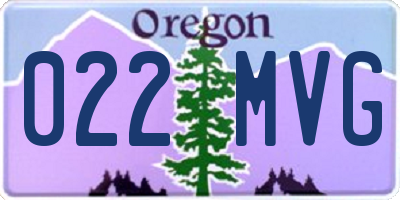OR license plate 022MVG