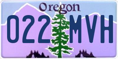 OR license plate 022MVH