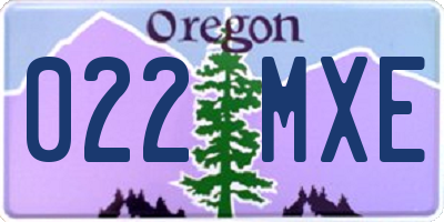 OR license plate 022MXE