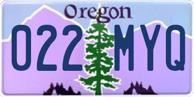 OR license plate 022MYQ