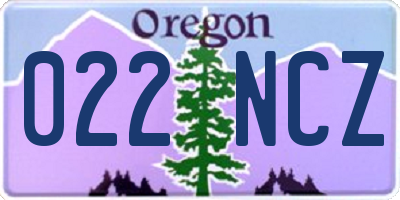 OR license plate 022NCZ