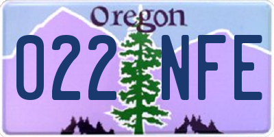OR license plate 022NFE