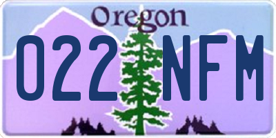 OR license plate 022NFM