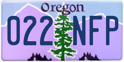 OR license plate 022NFP