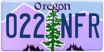 OR license plate 022NFR