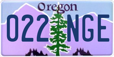 OR license plate 022NGE