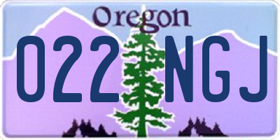 OR license plate 022NGJ
