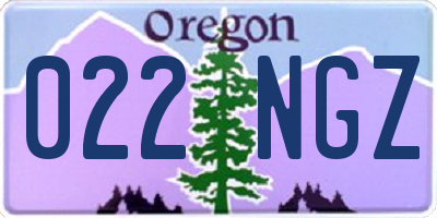OR license plate 022NGZ