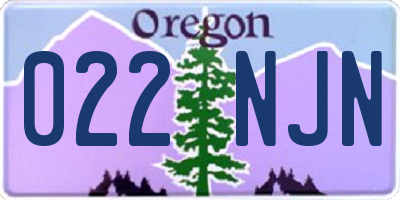 OR license plate 022NJN