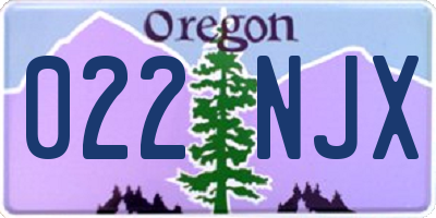 OR license plate 022NJX