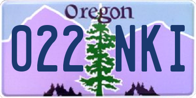 OR license plate 022NKI