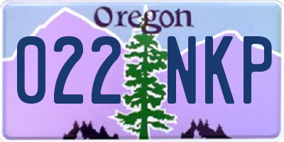 OR license plate 022NKP