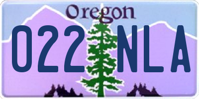 OR license plate 022NLA