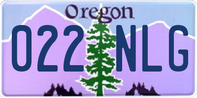 OR license plate 022NLG