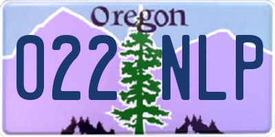 OR license plate 022NLP