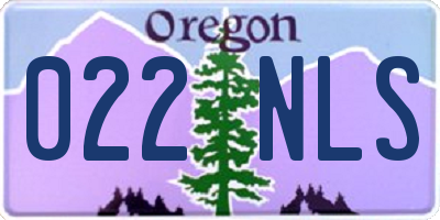 OR license plate 022NLS
