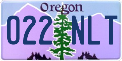 OR license plate 022NLT