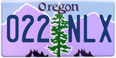OR license plate 022NLX