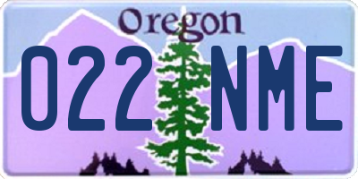 OR license plate 022NME
