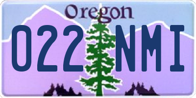 OR license plate 022NMI