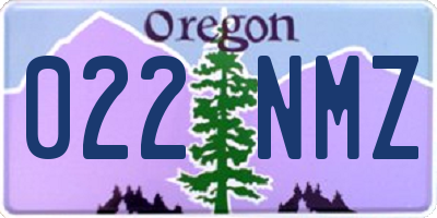 OR license plate 022NMZ