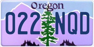 OR license plate 022NQD