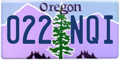 OR license plate 022NQI