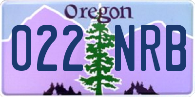 OR license plate 022NRB