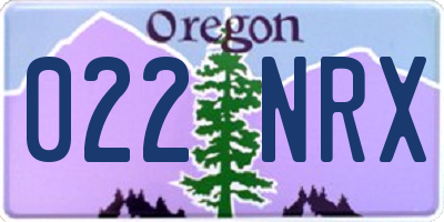 OR license plate 022NRX