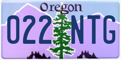OR license plate 022NTG