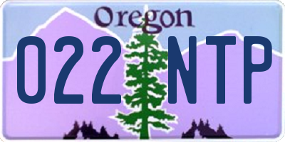 OR license plate 022NTP