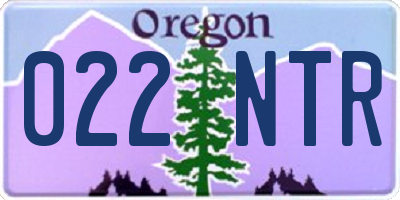 OR license plate 022NTR