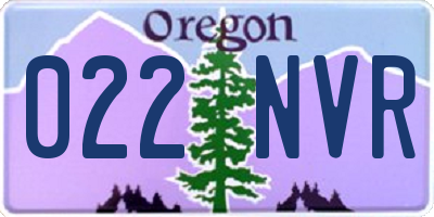 OR license plate 022NVR