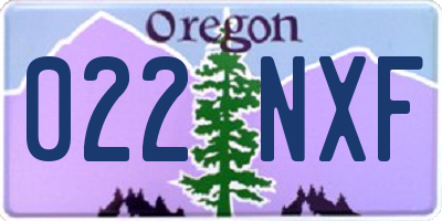 OR license plate 022NXF