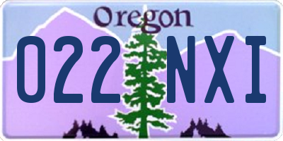 OR license plate 022NXI