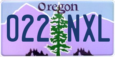 OR license plate 022NXL
