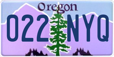 OR license plate 022NYQ