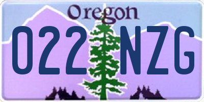 OR license plate 022NZG