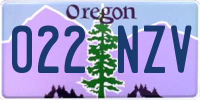 OR license plate 022NZV