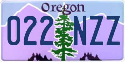 OR license plate 022NZZ