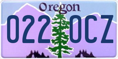 OR license plate 022OCZ