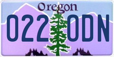 OR license plate 022ODN