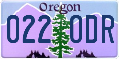 OR license plate 022ODR